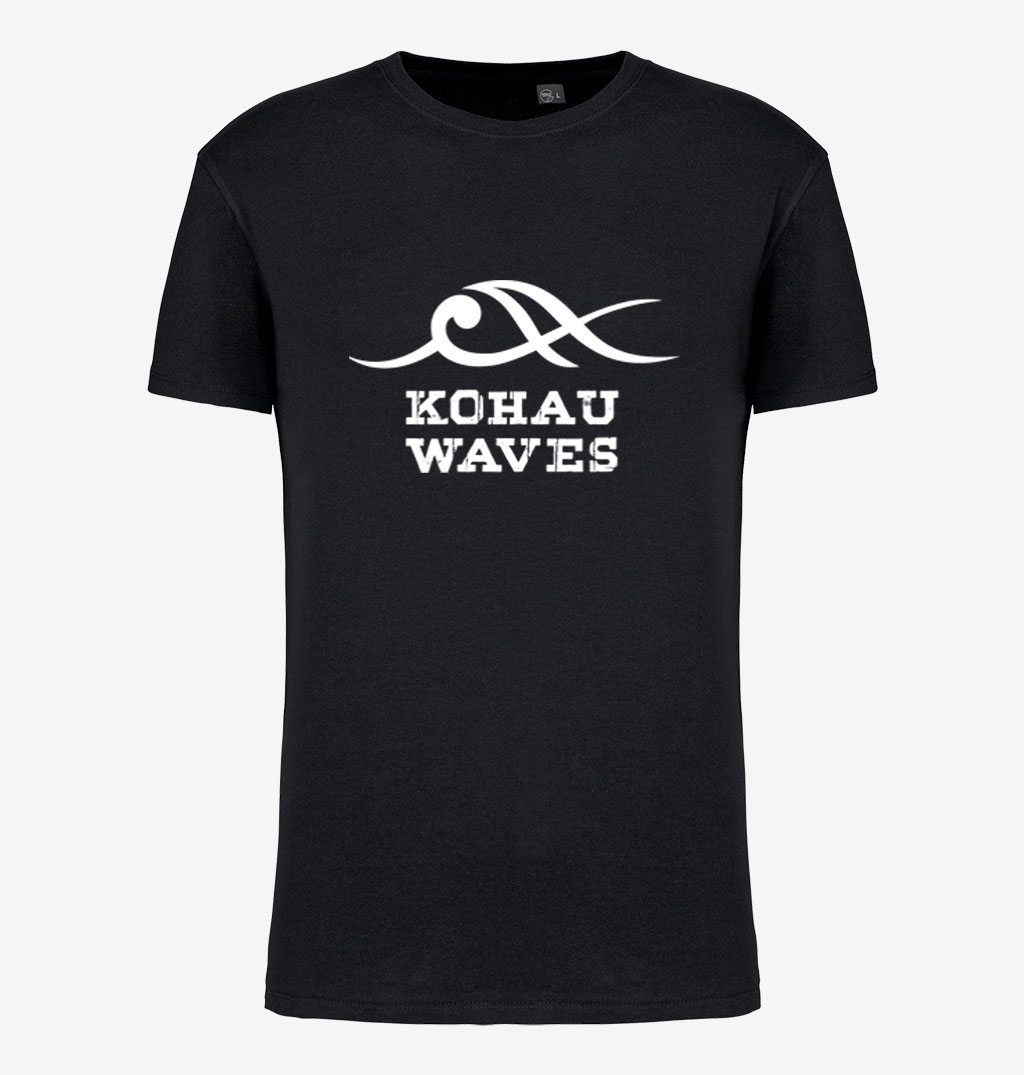 Camiseta hombre organica negra Waves
