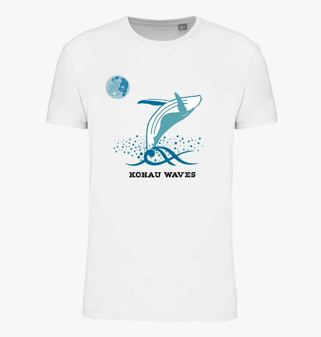 Camiseta hombre organica blanca Whale