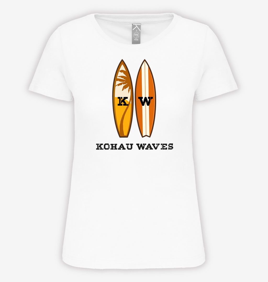 Camiseta mujer organica blanca Boards