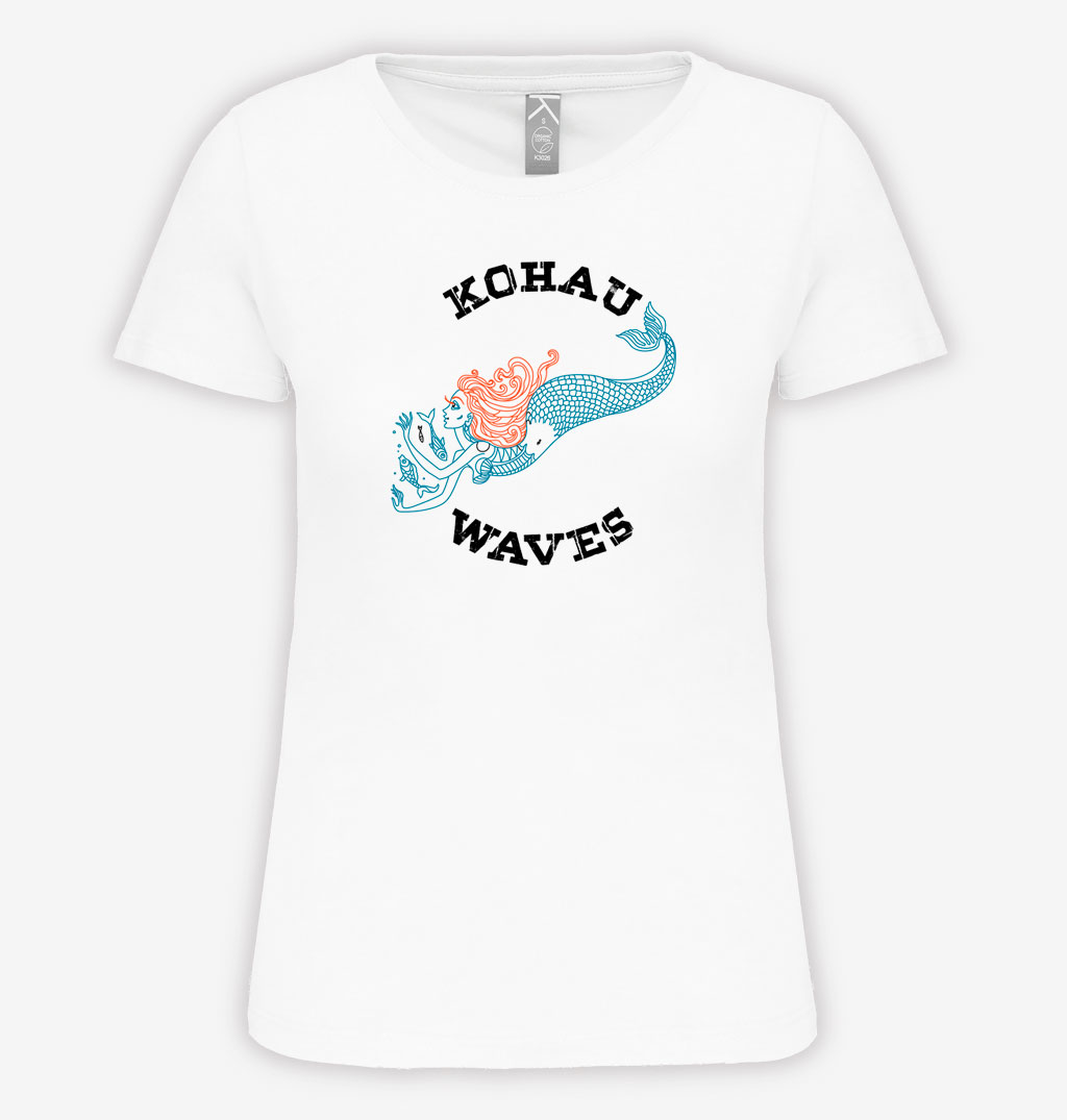 Camiseta mujer organica blanca Siren